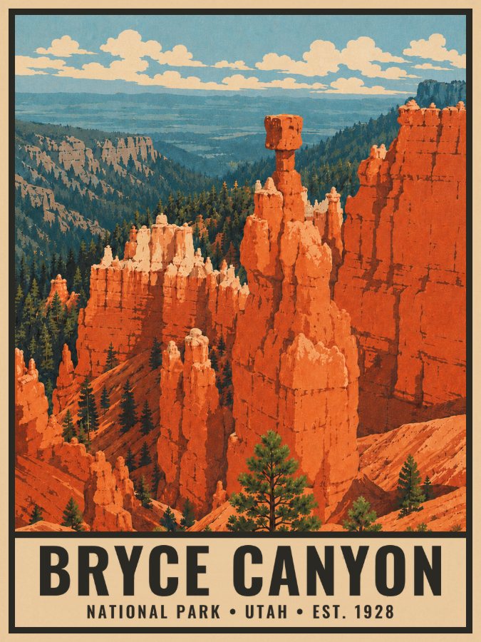 Bryce Canyon poster, 3:4